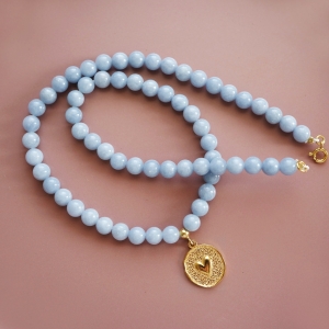 Naszyjnik Blue Heart Gold